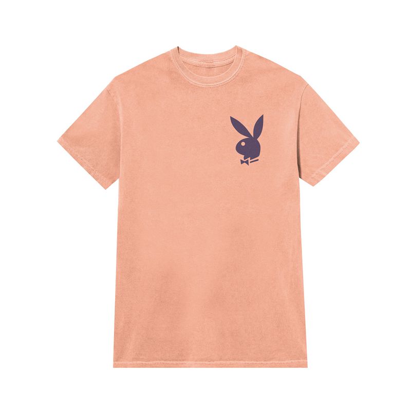 Chemises Playboy Peach Graphic Homme Rose Violette | CSTYKIL-16