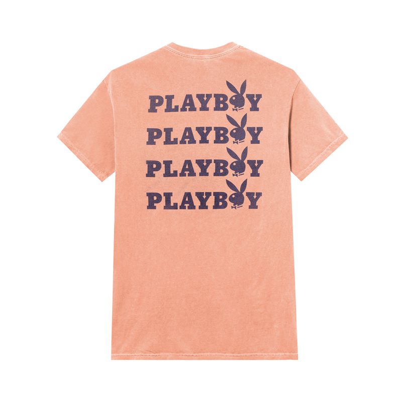 Chemises Playboy Peach Graphic Homme Rose Violette | CSTYKIL-16