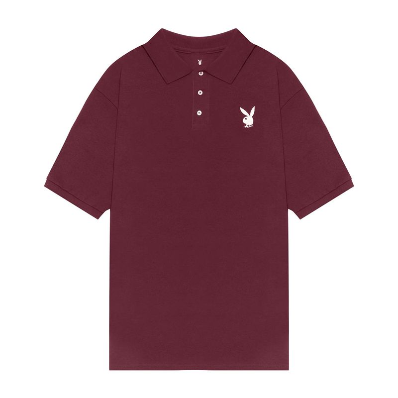 Chemises Playboy Performance Rabbit Head Polo Homme Bordeaux | RLBFMOT-09