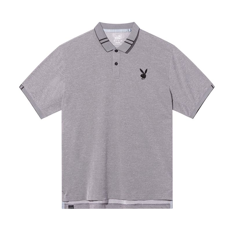 Chemises Playboy Puma Golf Pique Tipped Performance Polo Homme Grise | OZYWRAU-19