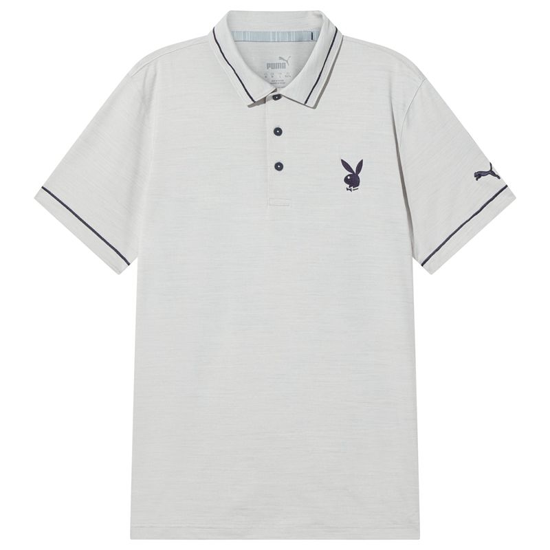 Chemises Playboy Puma Golf Tipped Performance Polo Homme Grise | UKBPCHT-58