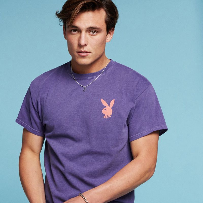 Chemises Playboy Purple Graphic Homme Violette | ZJOUBKR-83