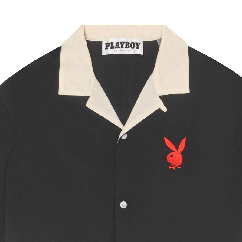 Chemises Playboy Retreat Homme Noir | VZJULAG-86