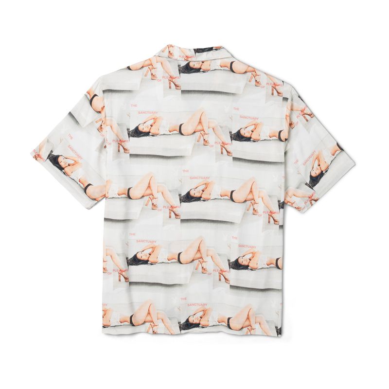 Chemises Playboy Sanctuary Camp Homme Blanche | FMPSIYT-69