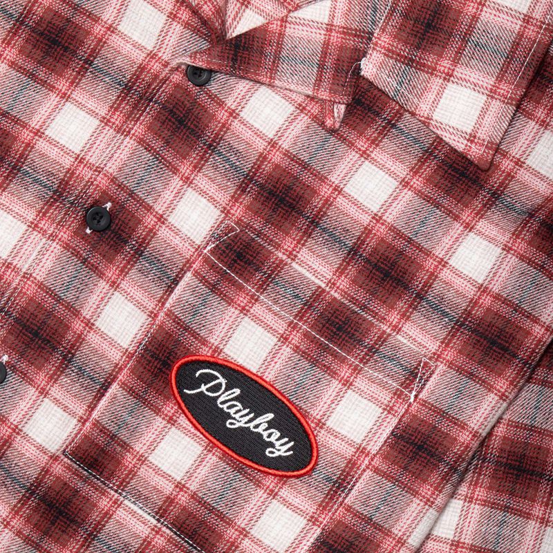 Chemises Playboy State Line Flannel Homme Rouge | LNAHZSX-64