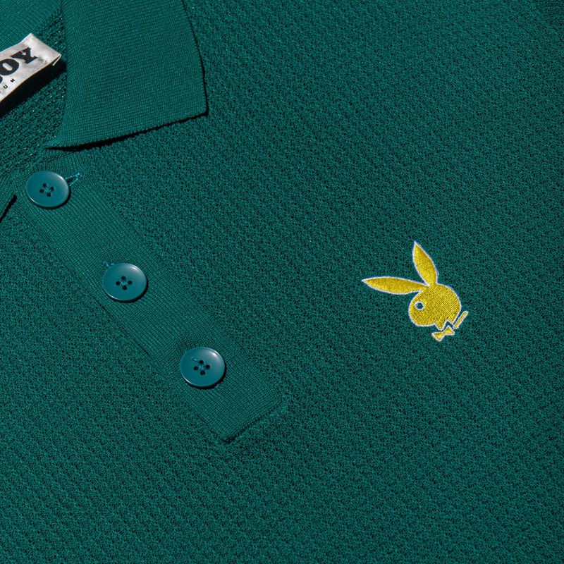 Chemises Playboy Time Off Polo Homme Turquoise | VBOSNGX-89