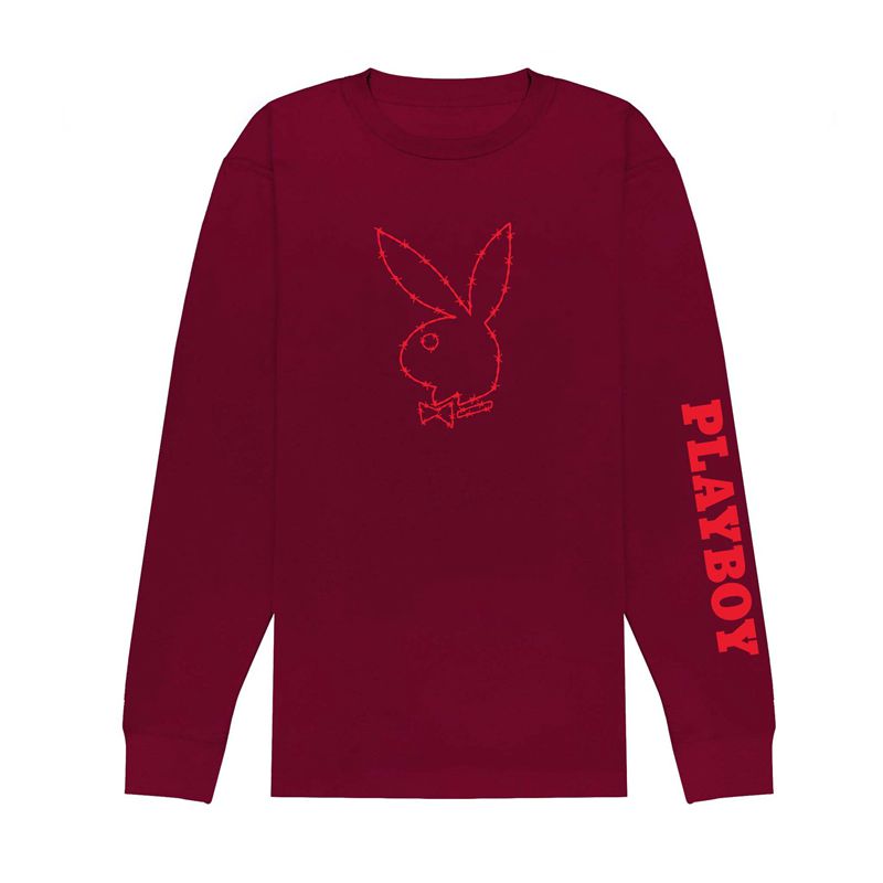 Chemises Playboy Tough Love Rabbit Head Long Sleeve Homme Noir | EVRPXLZ-68