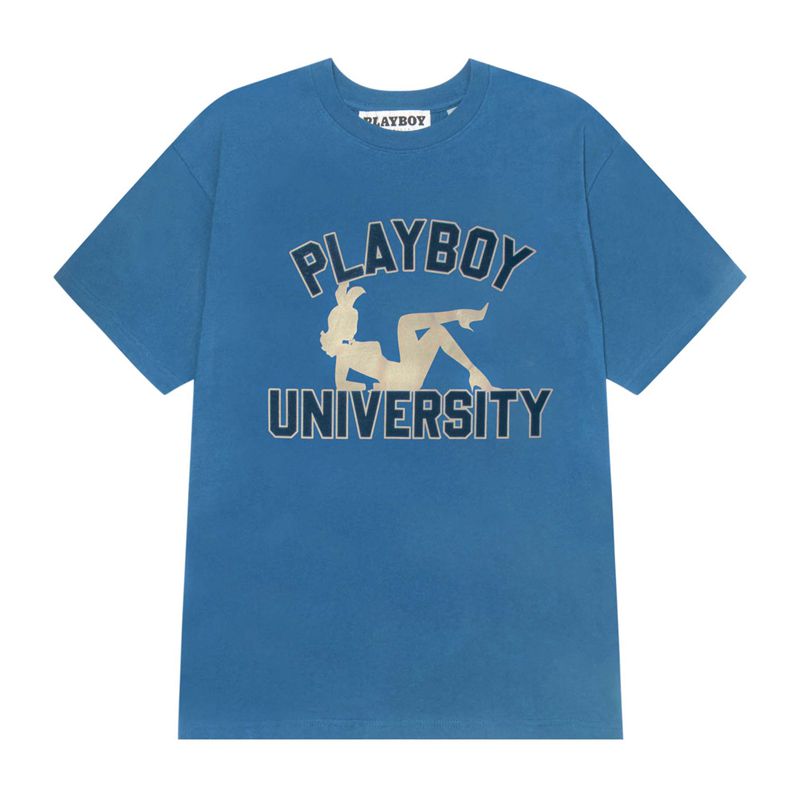 Chemises Playboy University Homme Bleu | WEOFDJK-46