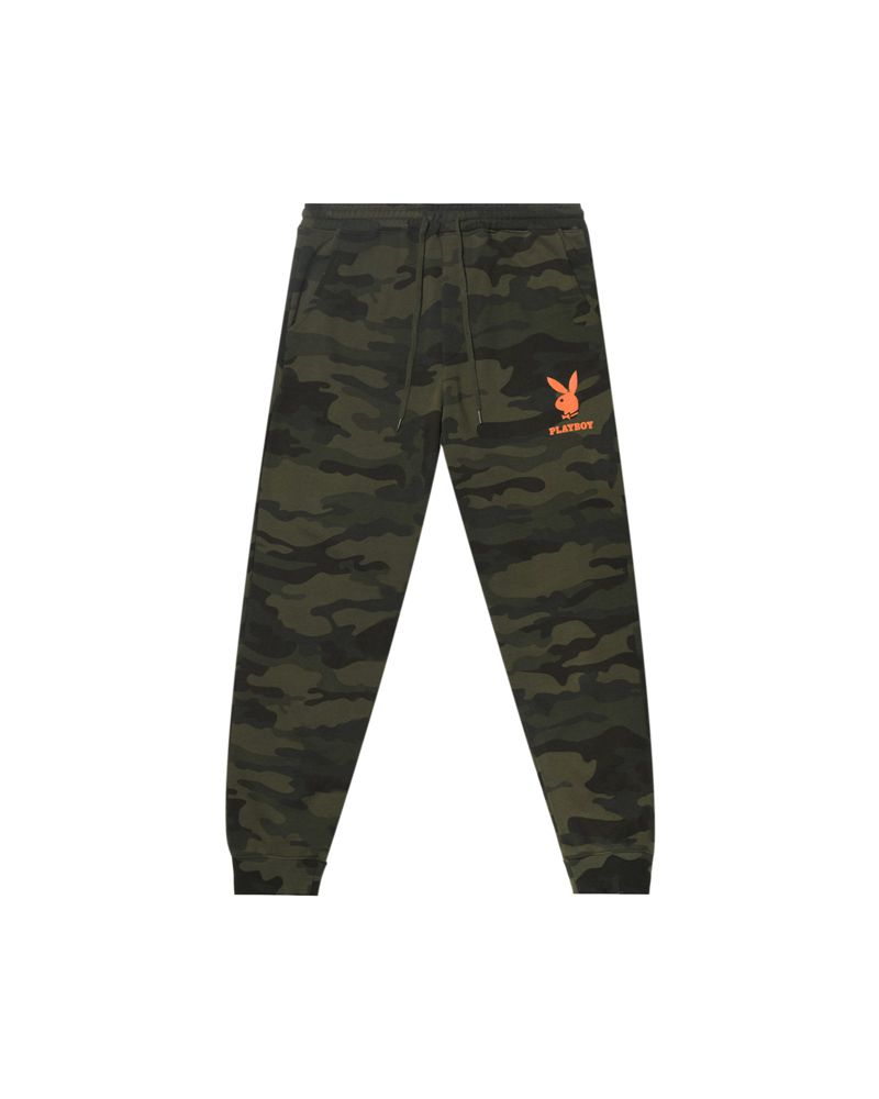 Jogging Playboy Camo Rabbit Head Joggers Homme Vert Noir | SITWLMH-54