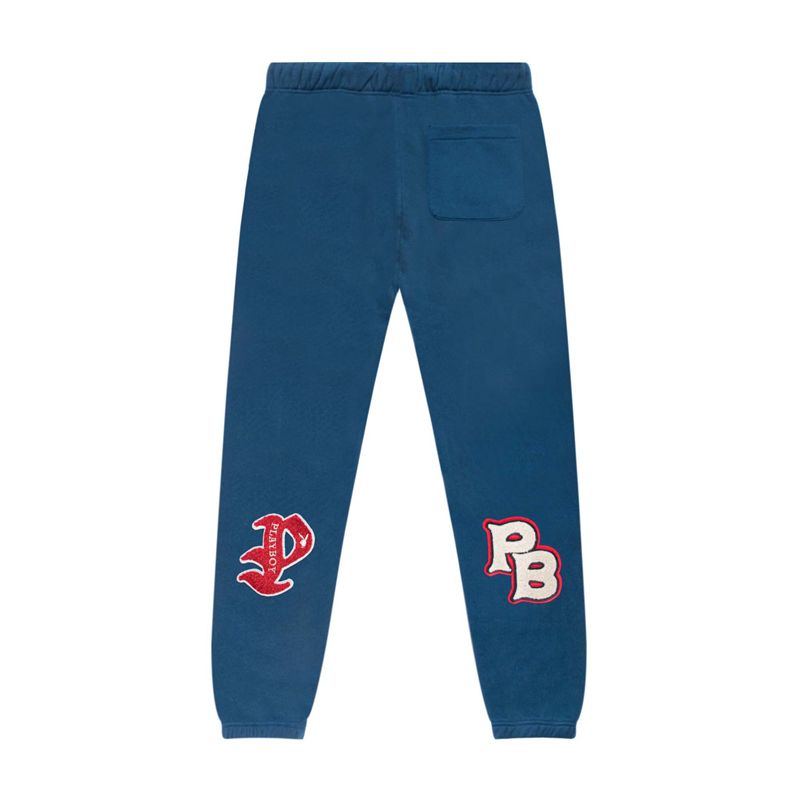 Jogging Playboy Championship Sweatpant Homme Bleu Marine | RVXOBFS-90