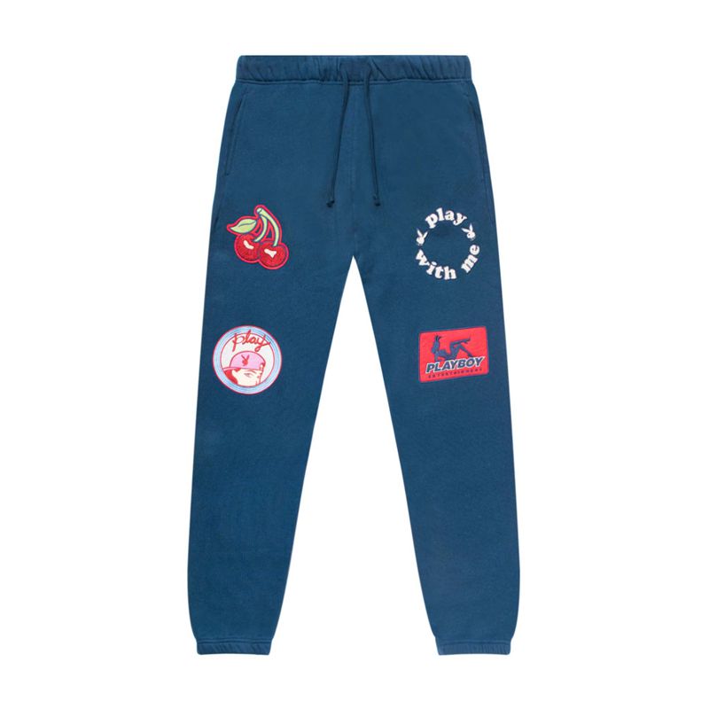 Jogging Playboy Championship Sweatpant Homme Bleu Marine | RVXOBFS-90