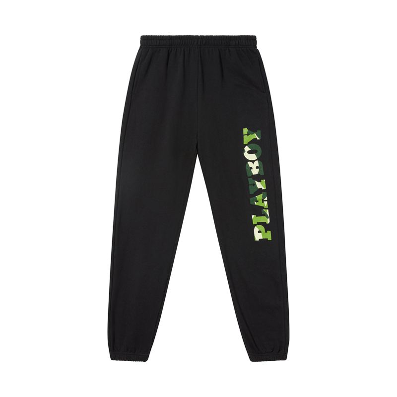 Jogging Playboy Hare Green Camo Homme Noir Vert | LCNDHGW-40