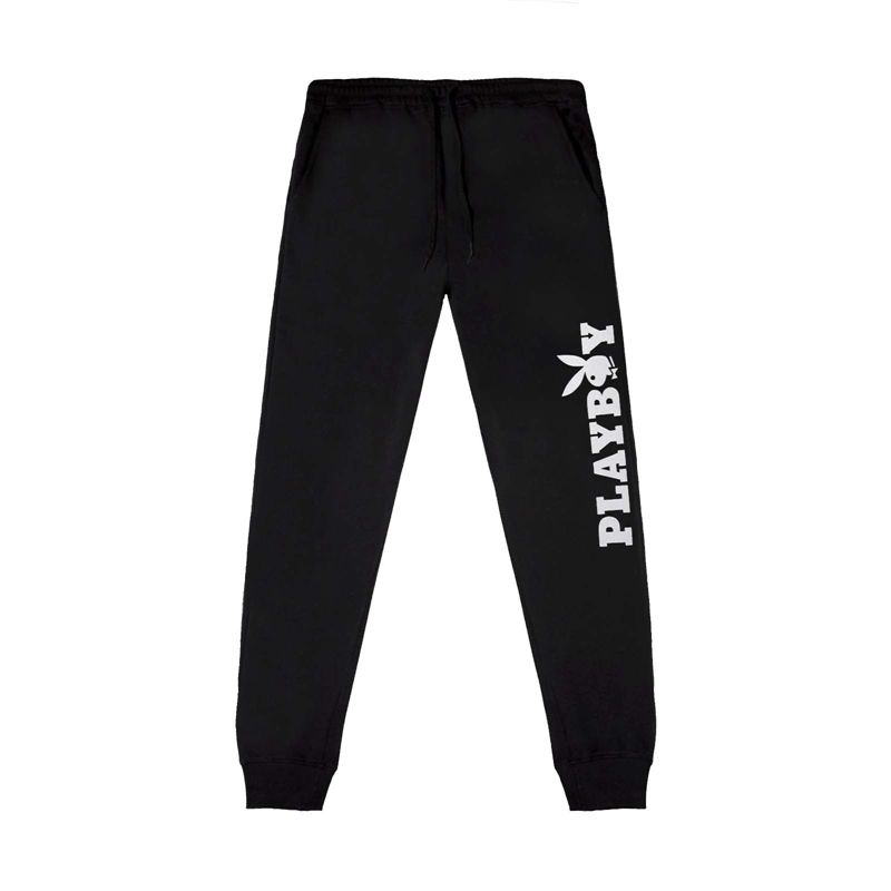 Jogging Playboy Masthead Jogger Homme Noir Blanche | RBNTODV-42