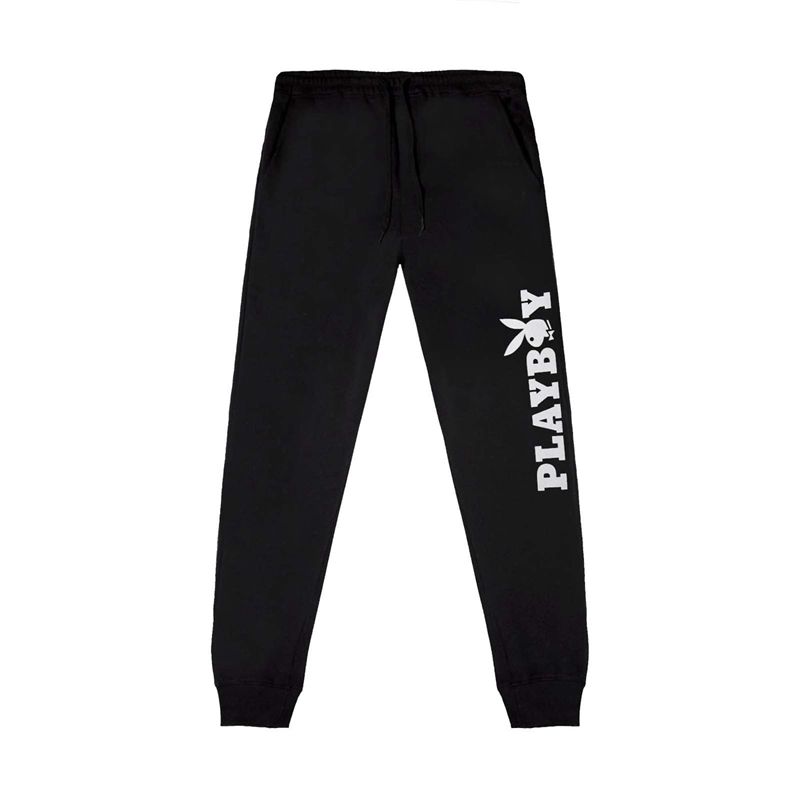 Jogging Playboy Masthead Jogger Homme Noir Blanche | RBNTODV-42