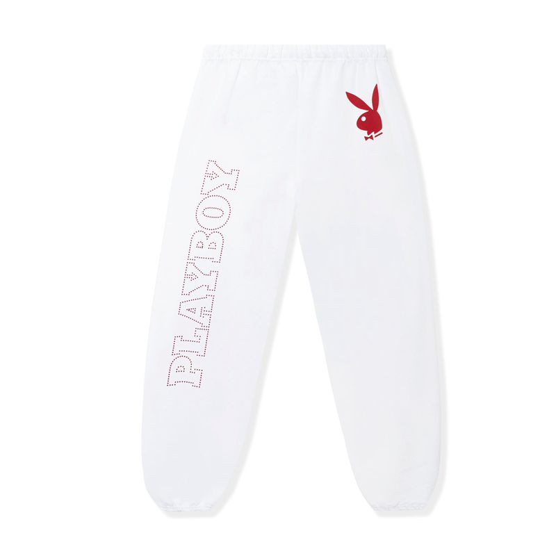 Jogging Playboy Masthead Washed Homme Blanche Rouge | YZBKOGL-70