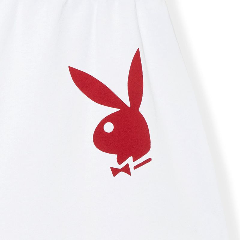 Jogging Playboy Masthead Washed Homme Blanche Rouge | YZBKOGL-70