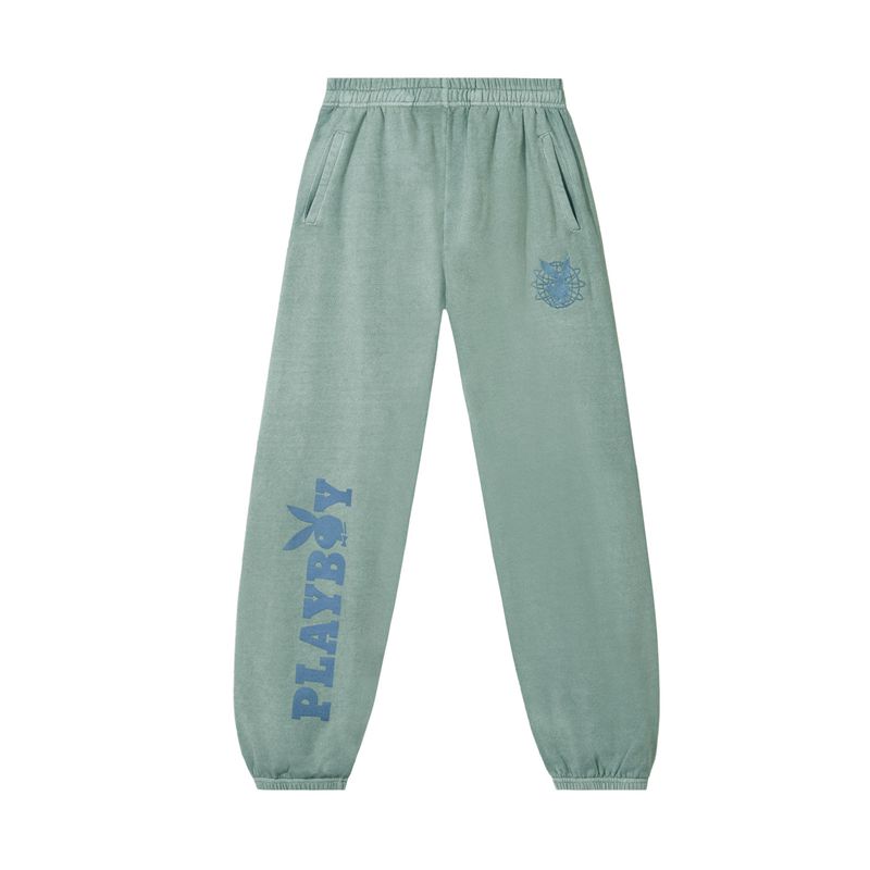 Jogging Playboy Sun Washed Plby Sweatpant Homme Vert Bleu | VQZYADR-63