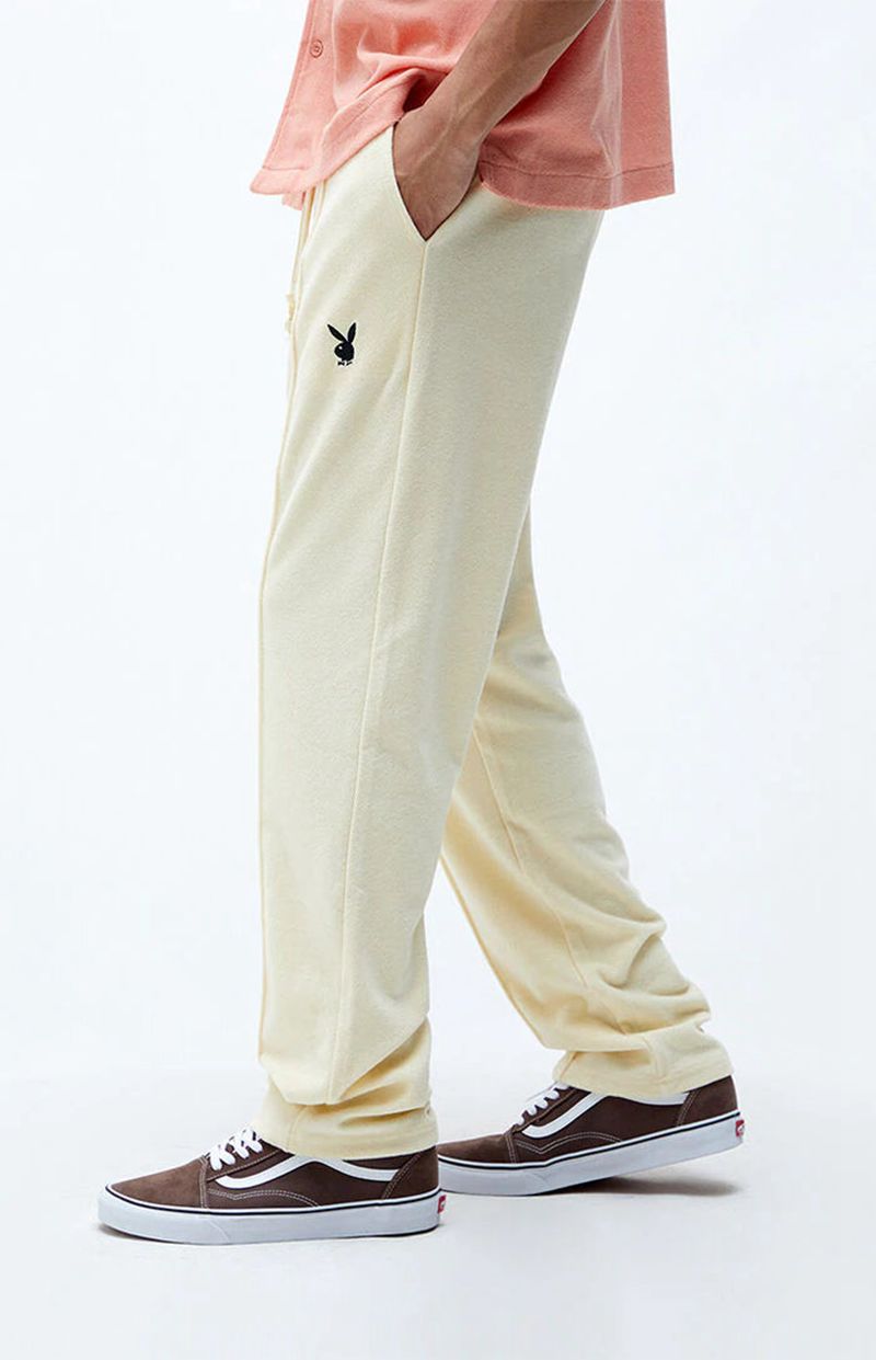 Jogging Playboy Terry Sweatpant Homme Blanche | PFWSOXI-47