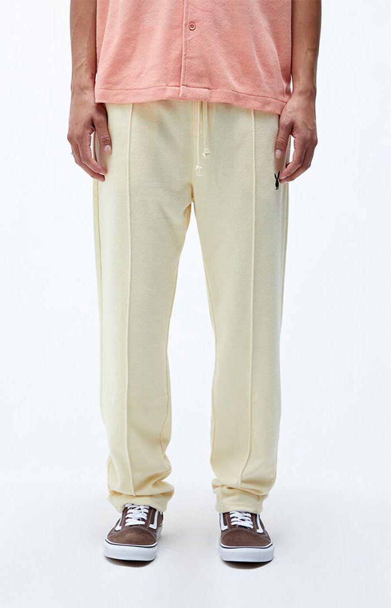 Jogging Playboy Terry Sweatpant Homme Blanche | PFWSOXI-47