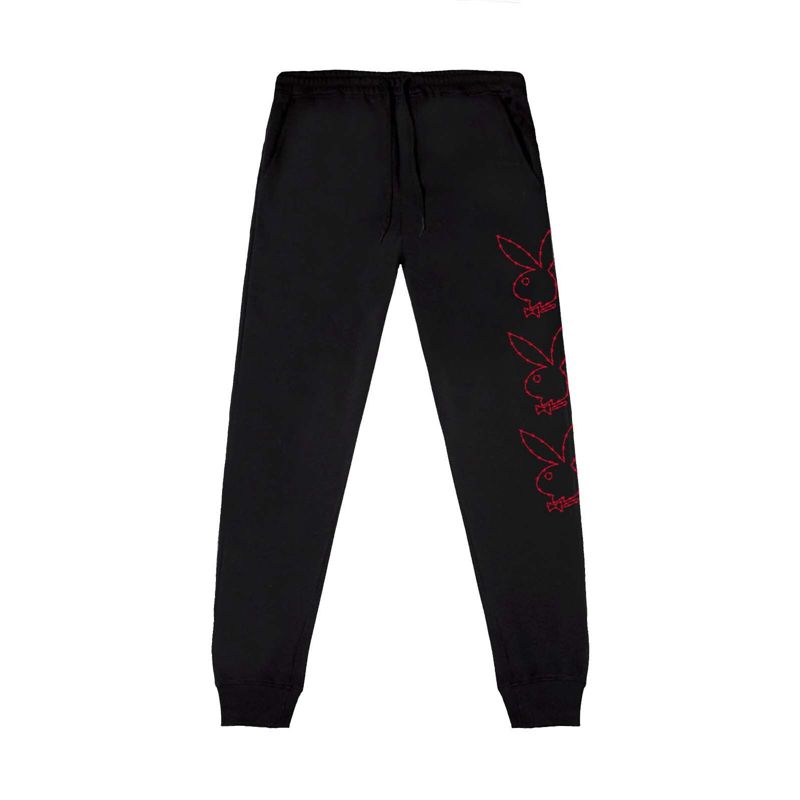 Jogging Playboy Tough Love Rabbit Head Joggers Homme Noir | VXTKPUD-65