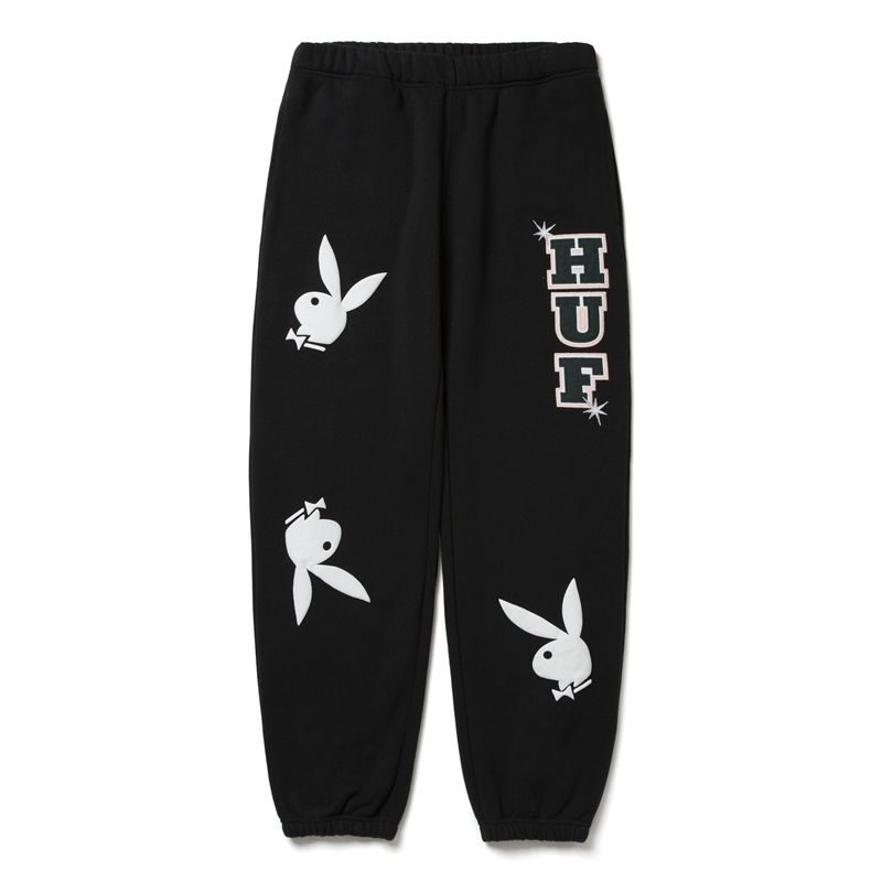 Jogging Playboy X Huf Rabbit Head Homme Noir | CFJIZDN-68