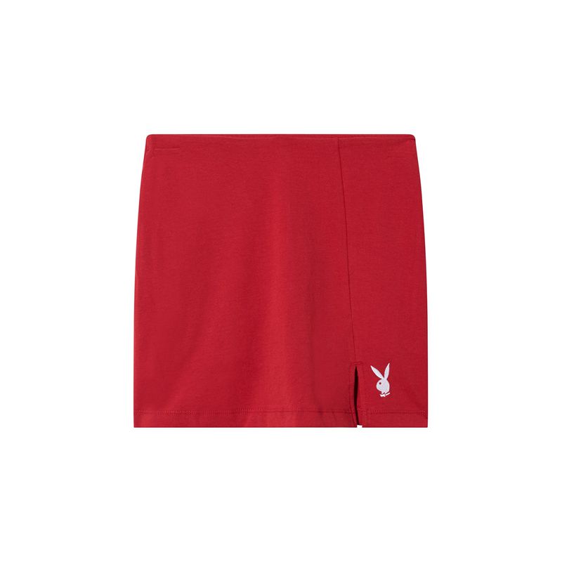 Jupe Playboy Slit Skort Femme Grise | UIZDEAR-60