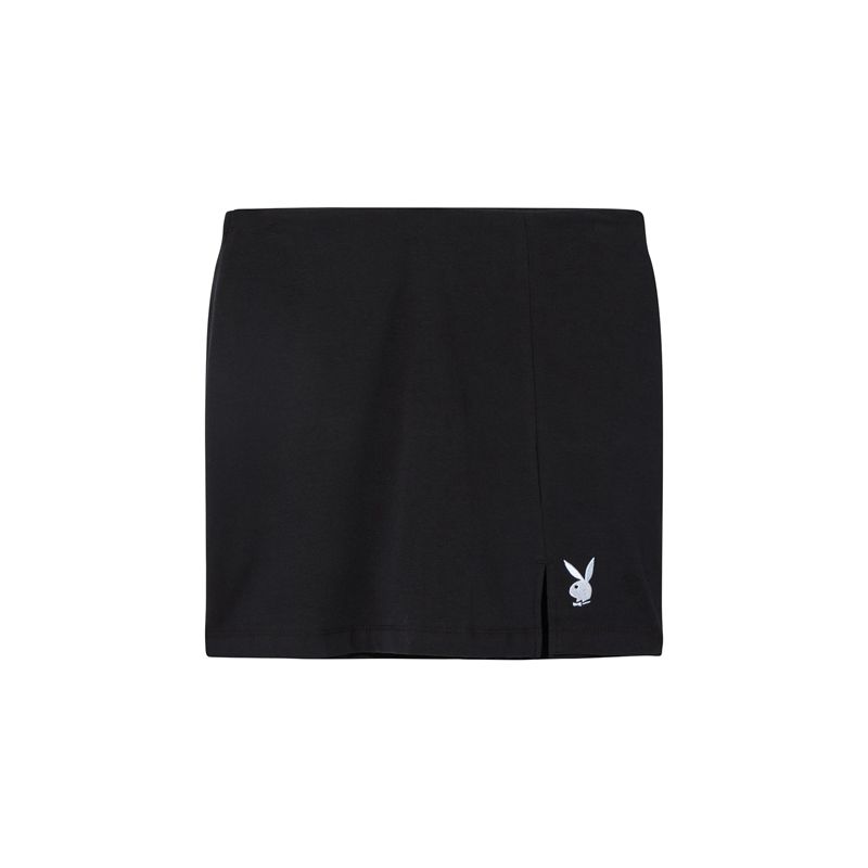 Jupe Playboy Slit Skort Femme Grise | UIZDEAR-60