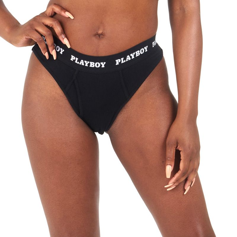 Loungewear Playboy Club Brief Y Femme Grise Foncé | AFTYHGL-01