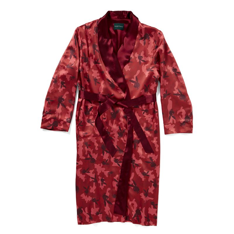 Loungewear Playboy Duke + Dexter Silk Camo Robe Homme Rouge | RZOAJUN-27