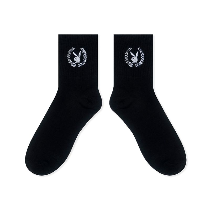 Loungewear Playboy Laurel Leaf Socks Femme Bleu Clair | KBTMLAG-10