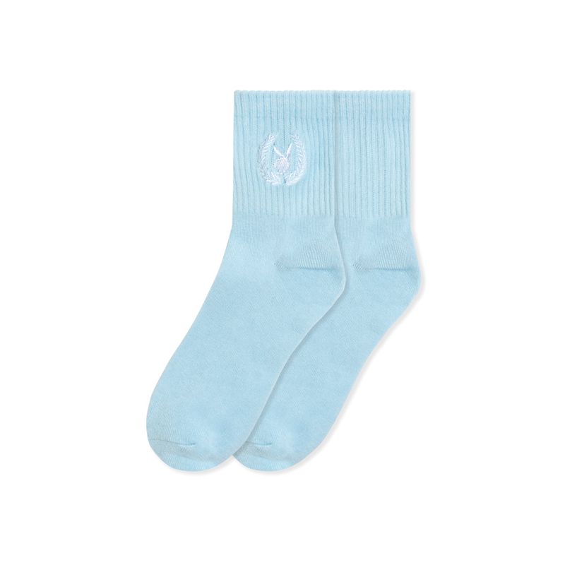 Loungewear Playboy Laurel Leaf Socks Femme Bleu Clair | KBTMLAG-10