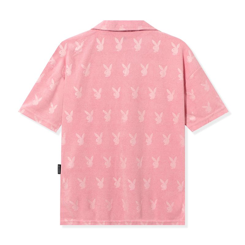 Loungewear Playboy Missguided Sport Button Down Shirt Femme Rose | YFBUJOR-68