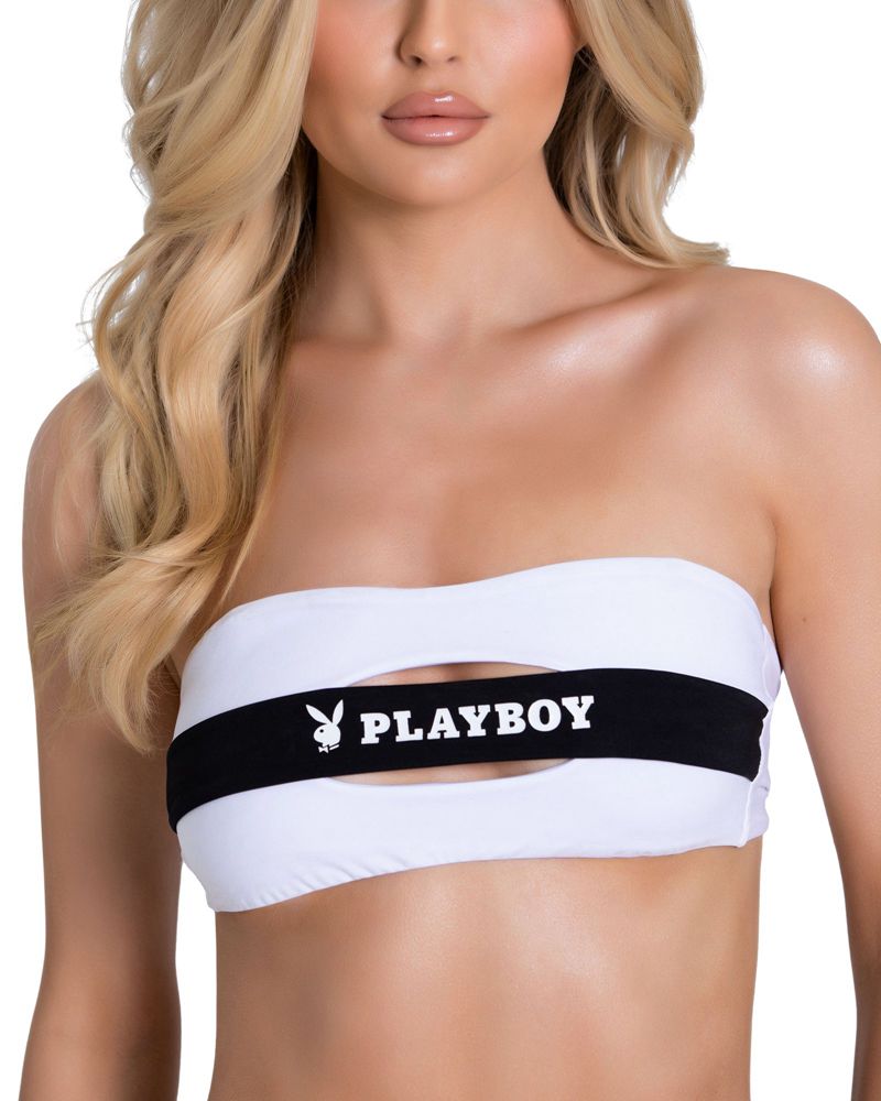 Maillots De Bain Playboy Lanières Masthead Bikini Femme Noir | CPGQNYU-81