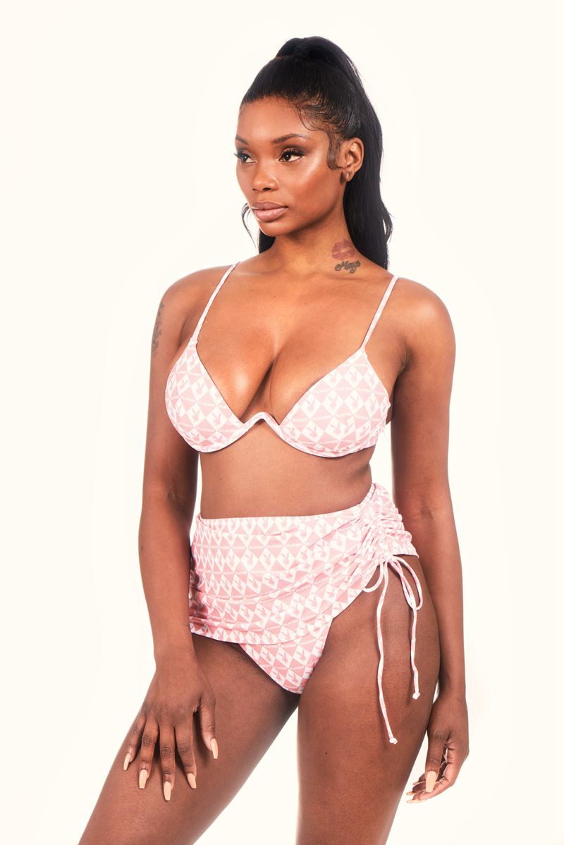 Maillots De Bain Playboy Monogram Mini Sarong Femme Rose | ZXELFPY-35