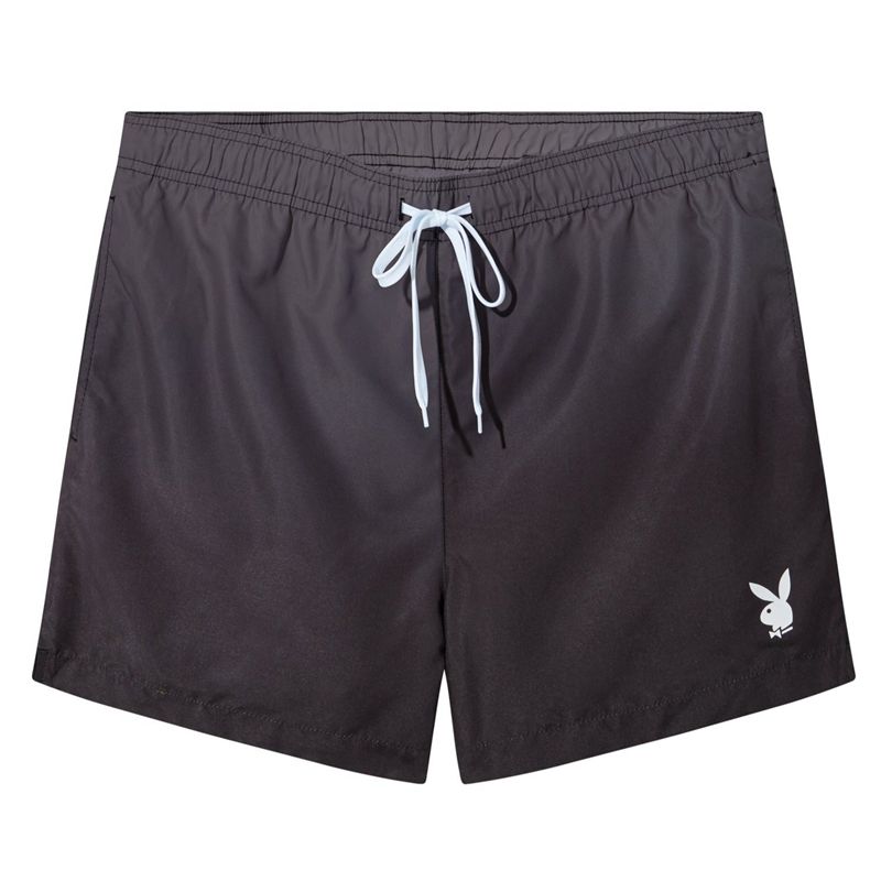 Maillots De Bain Playboy Ombre Trunks Homme Noir Blanche | JRCAGIW-58