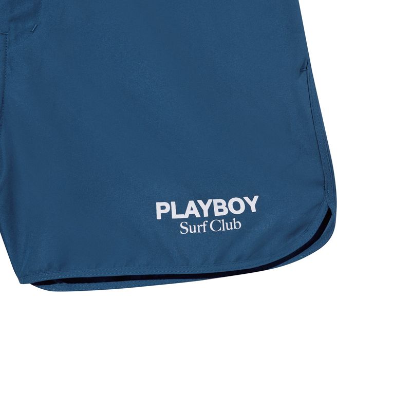 Maillots De Bain Playboy Surf Club Trunks Homme Bleu | OGVFMTX-15