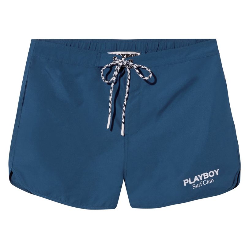 Maillots De Bain Playboy Surf Club Trunks Homme Bleu | OGVFMTX-15