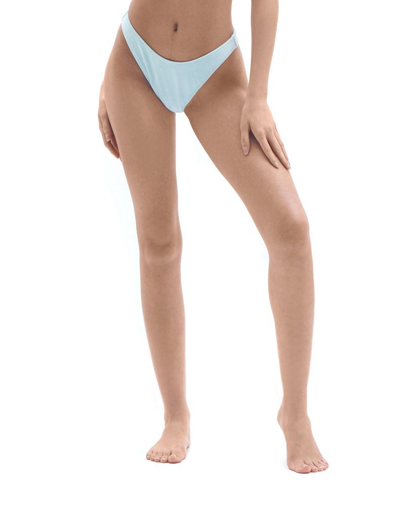 Maillots De Bain Playboy Terry High Side Bikini Bottom Femme Menthe | HEFJOTL-75