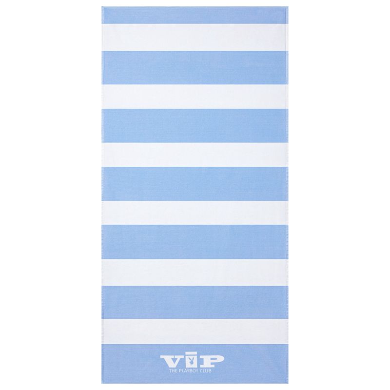 Maillots De Bain Playboy Vip Club Beach Towel Femme Bleu Clair Blanche | JECRZMN-74