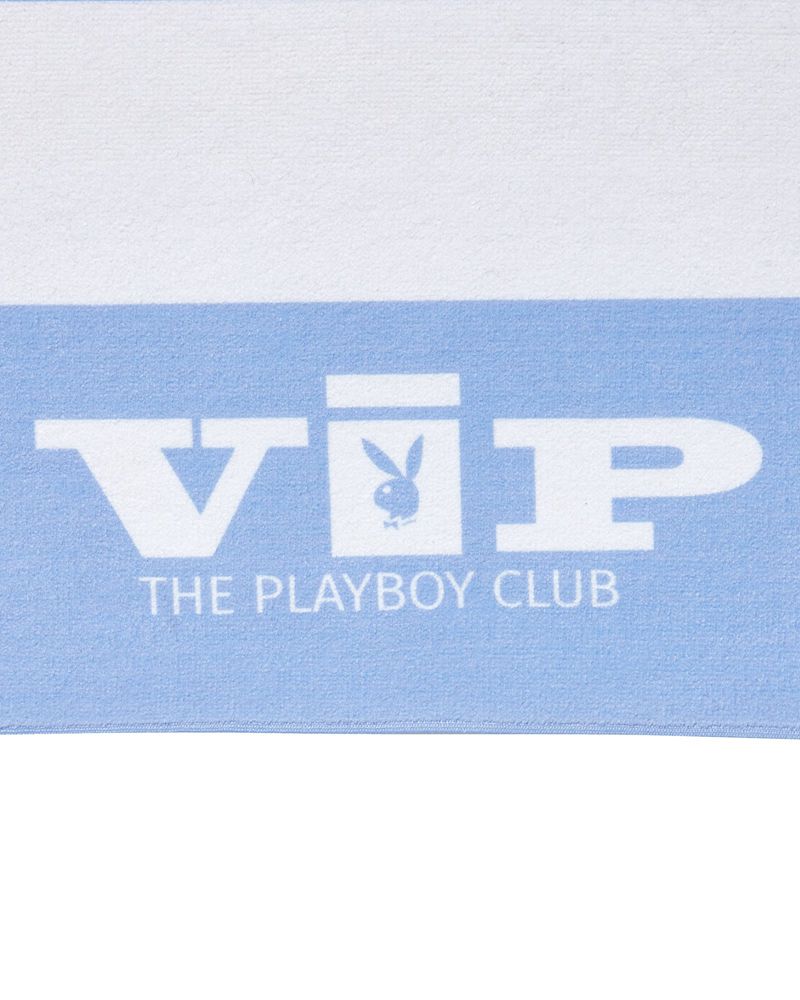 Maillots De Bain Playboy Vip Club Beach Towel Femme Bleu Clair Blanche | JECRZMN-74