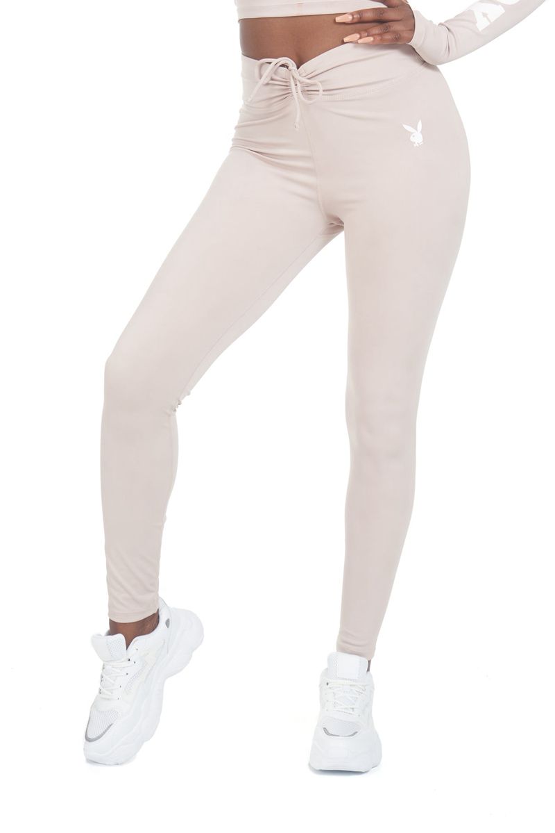 Pantalon Playboy Active Ruched Waistband Leggings Femme Grise | SERGBZM-72