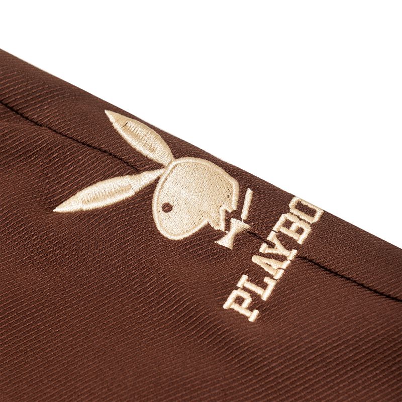 Pantalon Playboy Boyfriend Trouser Femme Beige | OJAPBNU-19