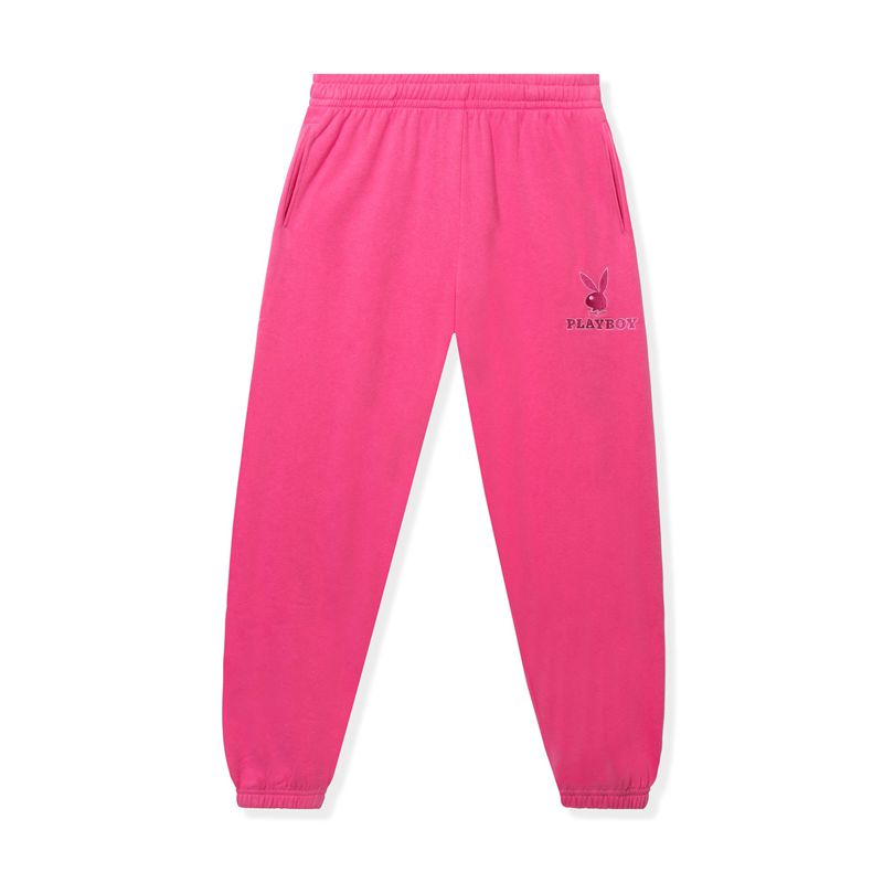 Pantalon Playboy Classiche Boyfriend Sweats Femme Rose | CFGZKEW-59