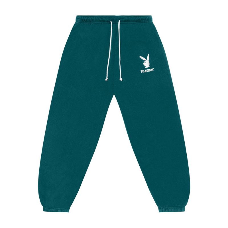 Pantalon Playboy Graduate Sweats Femme Vert | GKEMPWU-94