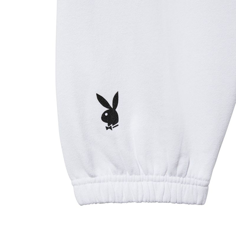 Pantalon Playboy Oversized Sweats Femme Blanche | RINEQGB-92