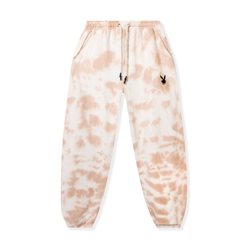 Pantalon Playboy Tie Dye Oversized Joggers Femme Blanche Orange | UVDAPIT-61