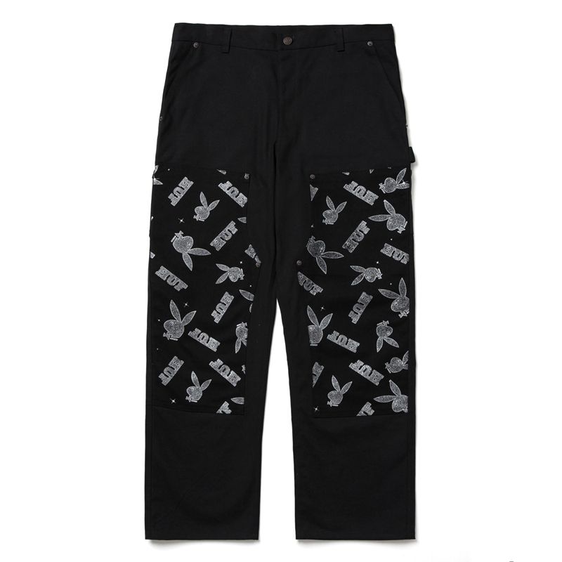 Pantalon Playboy X Huf Vvs Rabbit Head Homme Noir | LBRPYNC-32