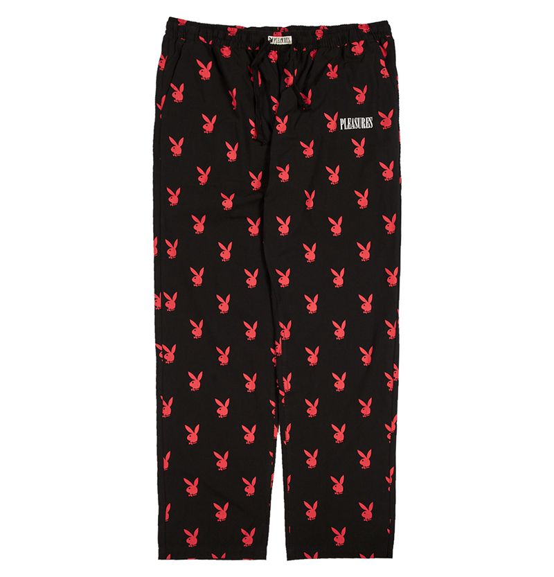 Pantalon Playboy X Pleasures Bunny Lounge Homme Noir | BHOWULX-19