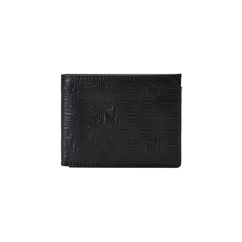 Portefeuilles Playboy Embossed Slimfold Homme Noir | HGZLMBD-05