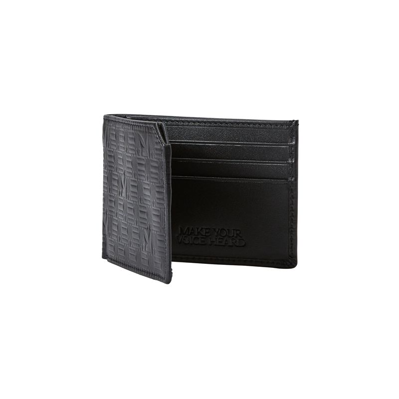 Portefeuilles Playboy Embossed Slimfold Homme Noir | HGZLMBD-05